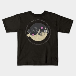 Yin Yang Pug Lover Zen Shirt Kids T-Shirt